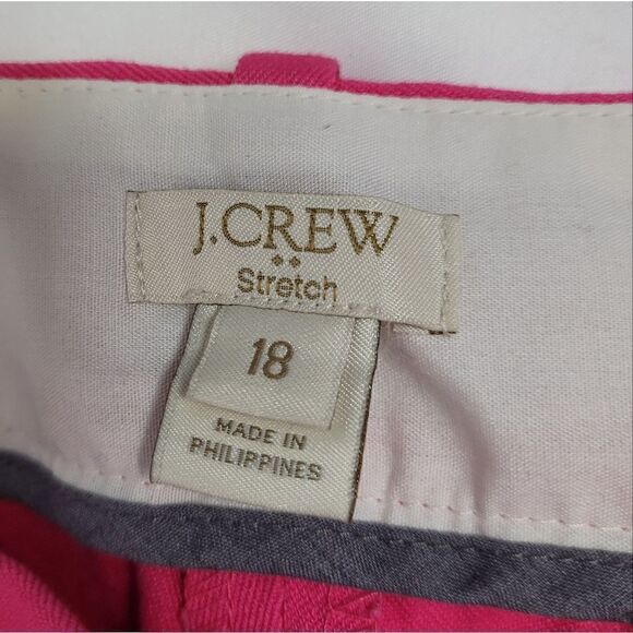J CREW raspberry pink Winnie barbiecore ankle stretch pants 18 - Picture 4 of 11